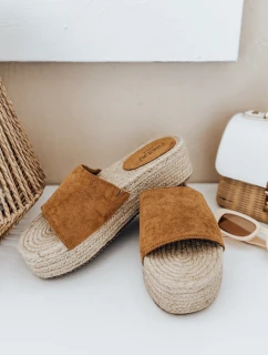 Dámske žabky SUMMERRY camel FashionStreet ZY0986