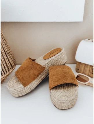 Dámske žabky SUMMERRY camel FashionStreet ZY0986 Dámske žabky SUMMERRY camel FashionStreet ZY0986