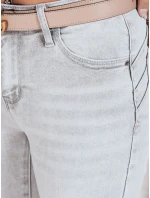 Dámske džínsové úzke nohavice šedé FashionStreet UY2811 Dámske džínsové úzke nohavice šedé FashionStreet UY2811