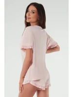 Talianska móda Puntini crêpe farba:print/powder pink Talianska móda Puntini crêpe farba:print/powder pink