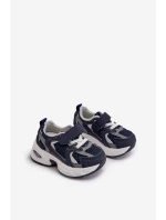 Dziecięce Buty Sportowe Sneakersy Na Rzep Granatowe Rulagia