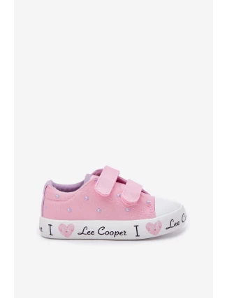 Trampki Dziewczęce Na Rzepy Lee Cooper LCW-25-02-3265K Różowe