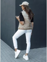 Dámska prešívaná vesta so stojačikom STYLISHZ camel FashionStreet TY4439