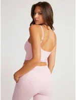 Dámsky crop top O1BA10KASI1 - G6S4 - Pastelovo ružová - Guess