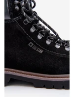 Zamszowe Ocieplane Botki Trapery Męskie Big Star OO174643 Hi-Poly System Czarne