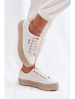 Dámske espadrilky na platforme Big Star TT274349 White Dámske espadrilky na platforme Big Star TT274349 White