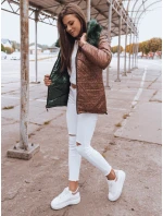 Dámska prešívaná zimná bunda PAGET zelená FashionStreet TY2400