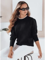Dámsky základný sveter DARMILA black FashionStreet MY2504 Dámsky základný sveter DARMILA black FashionStreet MY2504
