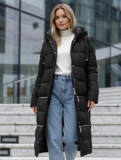 Dámska dlhá zimná bunda čierna FashionStreet TY5151