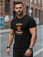 Pánske tričko s potlačou OLD BIRDERS čierne FashionStreet NX0108R Pánske tričko s potlačou OLD BIRDERS čierne FashionStreet NX0108R