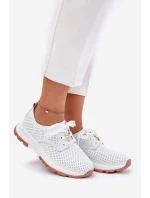 Skórzane Półbuty Damskie Z Przypinką Artiker 54C1810 Białe