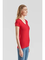 Fruit of the Loom Lady-Fit Valueweight V-Neck T Dámske tričko s výstrihom do V 16.1398 čierne