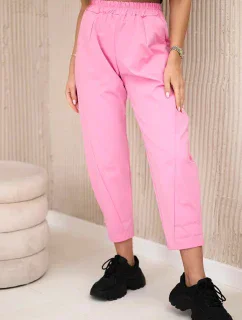 Nohavice s vreckami Summer Punto svetlo ružová