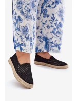 Espadryle Damskie Z Plecionką Vinceza 13625 Czarne
