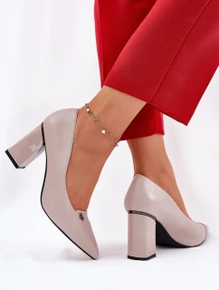Elegantné lodičky na podpätku Vinceza 62224 Grey