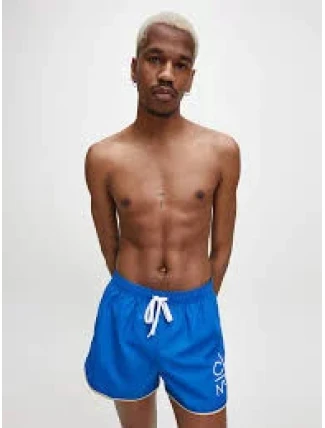 Pánske plavecké šortky KM0KM00459-CJR modrá - Calvin Klein Pánske plavecké šortky KM0KM00459-CJR modrá - Calvin Klein