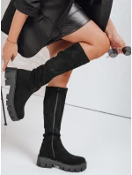 Dámske semišové topánky na platforme čierne FashionStreet ZY1103