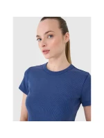 Dámske rebrované tričko 4F 4FRSS25TTSHF2696-31S