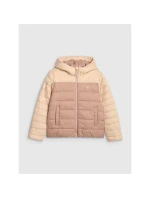Dievčenská páperová bunda so syntetickou výplňou 4F 4FJRAW25TDJAF0771-83S
