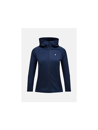 Dámska mikina Peak Performance Rider Essentials Zip Hood - blue shadow/blue shadow veľkosť: m