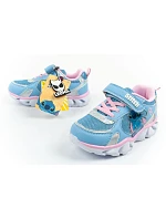 Leomil detská športová obuv tenisky Stitch ľahký suchý zips LED modrá