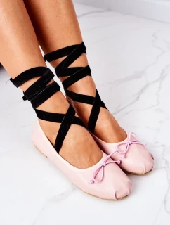 Šněrovací Baleríny Lu Boo Růžové