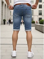 Pánske džínsové šortky s opaskom modré FashionStreet SX2580