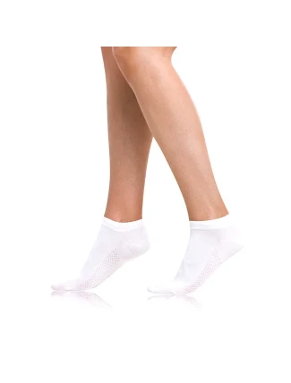 Krátke dámske bambusové ponožky BAMBUS AIR LADIES IN-SHOE SOCKS - Bellinda - biela