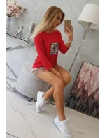 Blúzka s potlačou Star Style červená