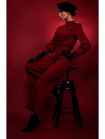 M879 Kombinéza so stojacím golierom - bordová