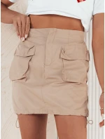 Dámska mini sukňa QUILLA béžová FashionStreet CY0439 Dámska mini sukňa QUILLA béžová FashionStreet CY0439