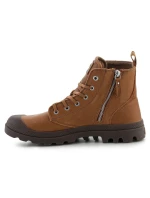 Palladium Pampa Zip Lth Ess U 76888-252-M Dear Brown Topánky