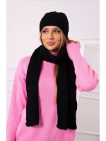 Dámska súprava so šatkou Amelia K329 čierna