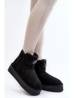 Wegańskie Wodoodporne Śniegowce Na Platformie D.Franklin DFSH371004 Czarne