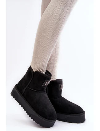 Wegańskie Wodoodporne Śniegowce Na Platformie D.Franklin DFSH371004 Czarne