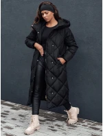 Dámska prešívaná zimná bunda s kapucňou FEMACOAT black FashionStreet TY4593