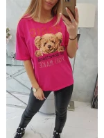 Kúzelná blúzka s potlačou fuchsiová Kúzelná blúzka s potlačou fuchsiová