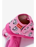 Kapcie Milami Dziecięce Elastyczne Na Rzepy W Pandy Różowe Ambette