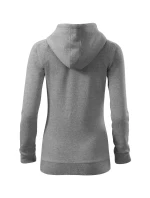 Trendy mikina na zips Dámska tmavošedá Melier