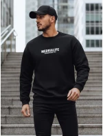 Pánska mikina s potlačou čierna FashionStreet BX5922