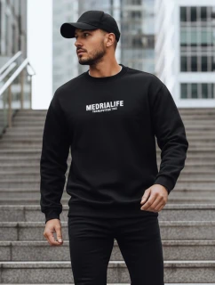 Pánska mikina s potlačou čierna FashionStreet BX5922