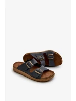 Ľahké pohodlné pánske papuče s prackami Inblu tmavomodré