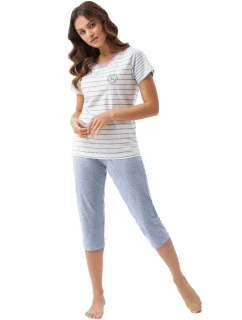 Luna 696 cr/r M-2XL L24 dámske pyžamo