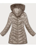 Dámska zimná bunda béžová (5M3139-62)