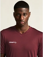 Craft Teamwear Squad Go Jersey Solid M Pánske športové tričko s výstrihom do V 82.5560 cocktail