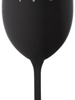 PAUZIČKA - černá sklenice na víno 350 ml