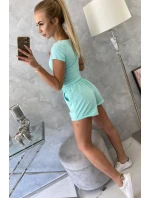 Bavlnená súprava so šortkami mint Bavlnená súprava so šortkami mint