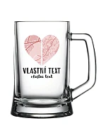 Personalizovaný pohár na pivo – Dve miesta, jedno srdce Personalizovaný pohár na pivo – Dve miesta, jedno srdce