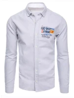 Pánska svetlosivá košeľa FashionStreet DX2278