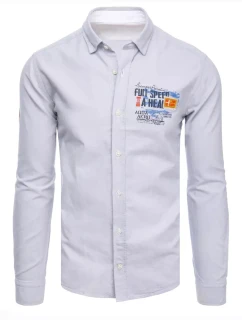 Pánska svetlosivá košeľa FashionStreet DX2278